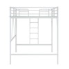 Karl Home White Loft Bed Full Size with Flat Rungs for Adults, Kids and Young Teens, No Box Spring Required - 3 of 4
