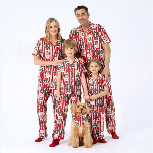 PATPAT Christmas Matching Family Pajamas Set Christmas Doggy Print Red PJS Red - 1 of 4