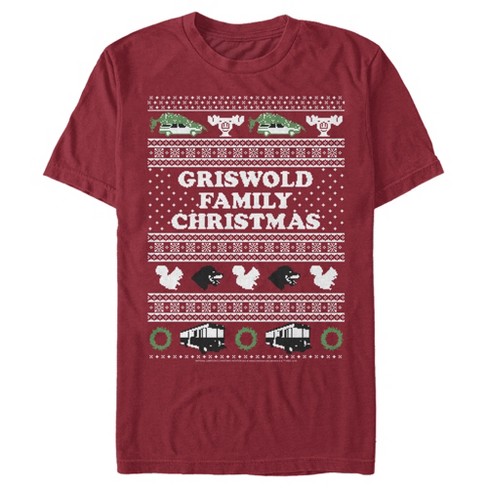 Men s National Lampoon s Christmas Vacation Griswold Family Christmas Ugly Sweater T shirt Target