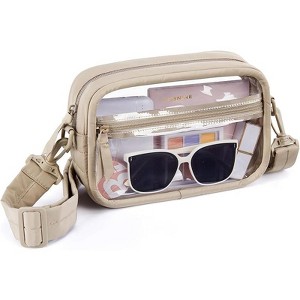 Generic Clear Bag for Stadium Events Quilted Clear Purse for Women Stadium Approved PVC Crossbody Concert Bag - 1 of 4