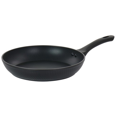 Oster Rigby 12 in. Aluminum Nonstick Frying Pan in Blue with Pouring Spouts