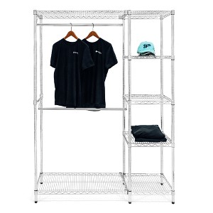 Shelving.com Double Hang Closet Wire Shelving System - 18"d x 54"w x 72"h - 1 of 2