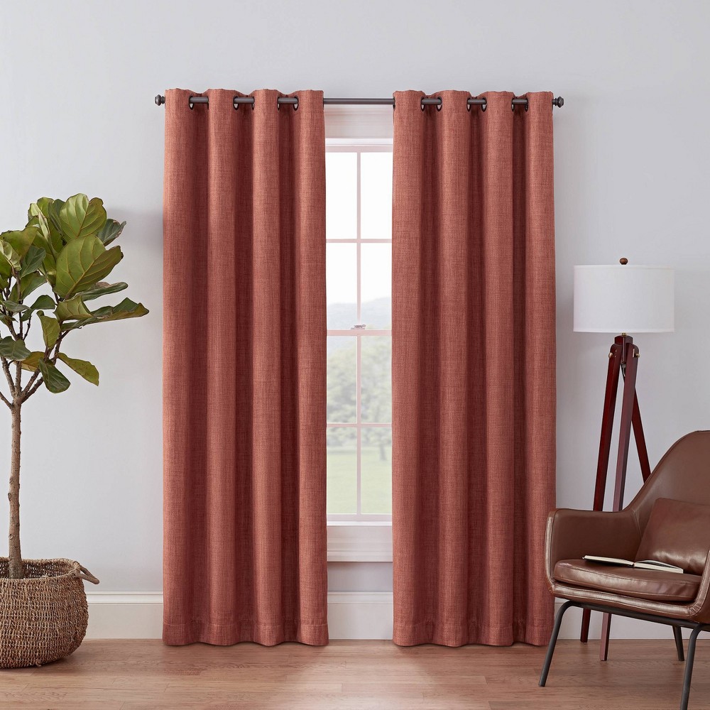 Photos - Curtains & Drapes Eclipse 1pc 52"x108" Blackout Rowland Window Curtain Panel Spice Red  