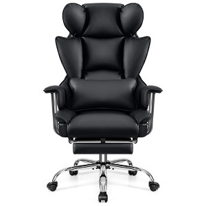 KERDOM Office Desk Chair, Big and Tall Executive Chair with Footrest, Ergonomic Reclining High Back Support, Black - 1 of 4
