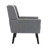 CAVINAS Modern Accent Chair, Upholstered Arm Chair, Living Room Chair Bedroom Chair Home Chair with Black Legs, Single Chair Sofa Chair - 3 of 4