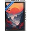 Trends International Andreas Magnusson - Sunset In The Mountains Framed Wall Poster Prints Black Framed Version 14.725" x 22.375" - 3 of 4