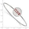 Black Bow Jewelry Sterling Silver Pi Beta Phi Greek Life Bangle Bracelet 8 Inch - 2 of 3
