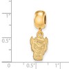 Black Bow Jewelry 14k Yellow Gold Plated Sterling Silver North Carolina State Wolfpack NCAA Bead Charm - 2 of 3