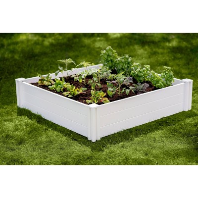 11" Vinyl Classic Raised Garden Bed White - Vita