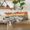 Design Imports  Braided Stripe Jacquard Fringe Table Runner, 15X108", Honey Gold - 4 of 4