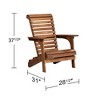 Teal Island Designs Kenneth Natural Wood Adirondack Chairs Set of 2 - 4 of 4