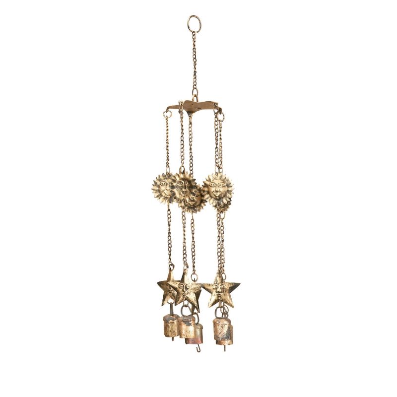 Eclectic Sun and Stars Windchime Brass - Olivia &#38; May, 1 of 7