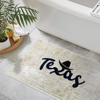 Sussexhome- Machine Washable & Absorbent Cotton Bath Rug - 20 x 24 - Texas