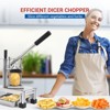 Vegetable Chopper - Stainless Steel French Fry/Potato Cutter, Onion/Fruit Slicer with 4 Replacement Blades, Heavy Duty Kitchen Equipment - 3 of 4