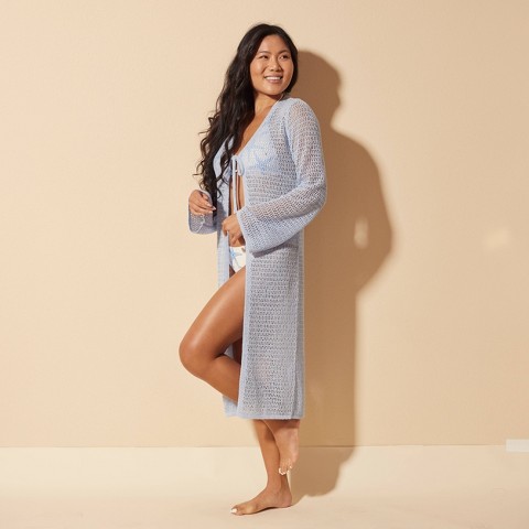 Shade & Shore Women's Tie-Front Cover Up Top - Shade & Shore™ Blue XS
