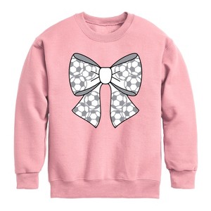 Boys' - Instant Message - Soccer Bow Graphic Long Sleeve Fleece Sweatshirt - 1 of 4