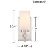 Possini Euro Design Possini Euro Salo 9 3/4" High Brushed Nickel Wall Sconce Set of 2 - 4 of 4