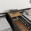 Twin Over Twin Metal Loft Bed with Double Desk, Shelves, and Wardrobe - 4 of 4