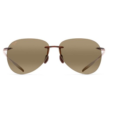 Maui Jim Sugar Beach Rimless Sunglasses - Bronze lenses with Brown frame