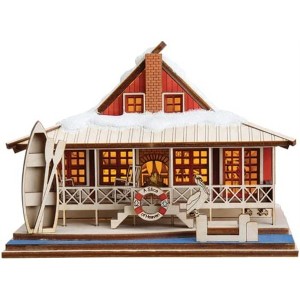 Old World Christmas Wooden Lake House Ornament For Christmas Tree - 1 of 3