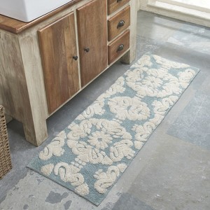 Medallion Collection 100% Cotton Tufted Bathroom Rug with Non-Slip Backing, Machine Washable, Tumble Dry Bath Mat - 1 of 4