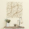 LuxenHome 26.4" Square Gold Abstract Metal Wall Decor - 2 of 4