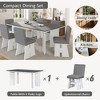 7-Piece Dining Set with Rectangular Table and 6 Upholstered Chairs - 2 of 4