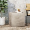NicBex LightWeight Concrete Outdoor Side Table, Modern Geometric Indoor End Tables,  Garden Stools Accent Table for Yard Patio, Gray - 2 of 4