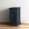 Gulches Traditional Antique Blue Green MDF Pine 11 in Solid Wood Veneer Base End Tables - 3 of 4