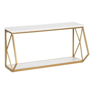 Adela Wood/metal Decorative Wall Shelf - Kate & Laurel All Things Decor :  Target