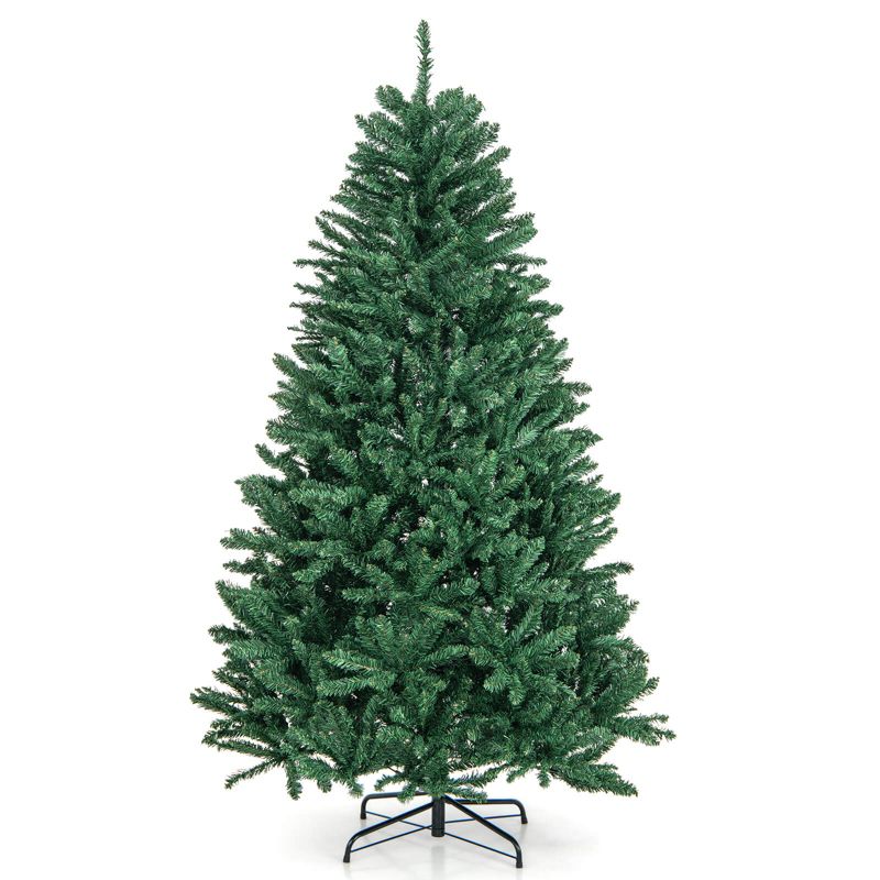 Costway 6ft Hinged Artificial Christmas Tree Unlit Douglas Full Fir Tree w/ 1355 Tips, 1 of 11