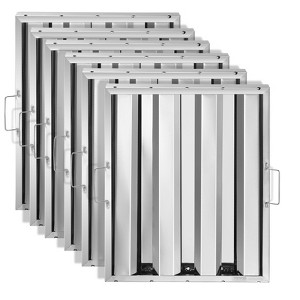 VEVOR Commercial Hood Filter, 15.5W x 19.5H Inch Range Hood Filters, Stainless Steel Restaurant Range Hood Baffle Filter, Silver - 1 of 4