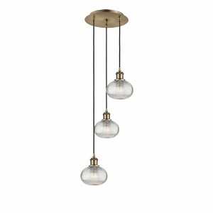 Ithaca - 3 Light Cord Hung Multi Pendant In Industrial Style-21.75 Inches Tall and 12.5 Inches Wide - 1 of 1