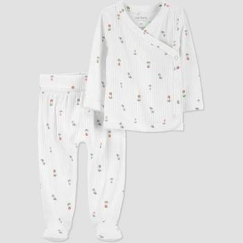 Carter's Just One You® Baby Girls' 2pc Ivory Floral Cardigan Set