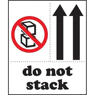 The Packaging Wholesalers 3 x 4" Do Not Stack  Label LABDL4481