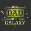 Men's Design By Humans Best Dad In Galaxy Badge By AmusingDesignCo T-Shirt - 2 of 2