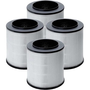 Nispira 12030 Replacement Filter for Clorox Air Purifier 11030 11031 Medium Room 3-in-1 True HEPA Activated Carbon Removes Smoke, VOCs, Odor. 4 Packs - 1 of 4