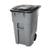 Rubbermaid Commercial Brute Rollout Container Square Plastic 50gal Gray 9W27GY - 3 of 4