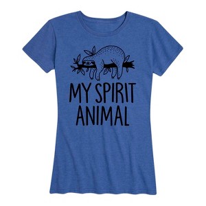 Women's - Instant Message - Sloths Are My Spirit Animal Short Sleeve Graphic T-Shirt - 1 of 4