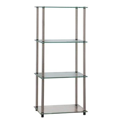 39" Classic Glass 4 Tier Tower Clear Glass - Breighton Home