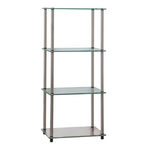 '39'' 4 Tier Glass Tower - Convenience Concepts'