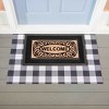 Evergreen Buffalo Check Layering Mat Indoor Outdoor 2'2"x3'6" Black - 2 of 3