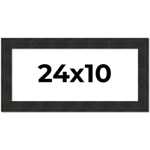 PosterPalooza | Panoramic Contemporary Black Picture Frame - UV Acrylic, Foam Board Backing, Hanging Hardware - 1 of 4