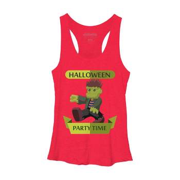 Women's Design By Humans Happy Halloween gift for kid cute Frankenstein By thientd87 Racerback Tank Top