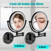 Lycvki 8 Inch Wall Mount Two-Sided Magnifying Makeup Vanity Mirror with 1X/3X Magnification and 360 Degree Rotation - 2 of 4