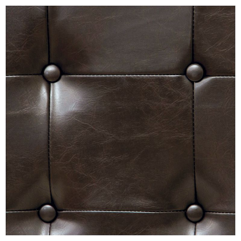 California/King Austin Tufted Bonded Leather Headboard Brown - Christopher Knight Home, 4 of 6