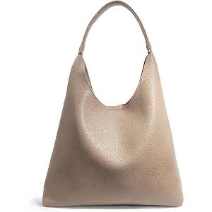 Hobo Bags for Women Soft Vegan Leather Shoulder Handbag Slouchy Tote Purses (Beige) - 1 of 4