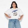 Women's Raven Boxy Cropped Short Sleeve Graphic T-Shirt - Off-White - 2 of 3
