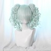 Unique Bargains Women's Curly Shoulder Length Ponytail Human Hair Wigs 14" with Wig Cap - 2 of 4