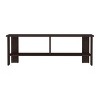 GlasFlength TV Stands and Consoles TV Console Table TV Center TV Stand with Open Storage Shelves for Living Room, Brown, 12.2"*47.3"*47.3" - 3 of 4
